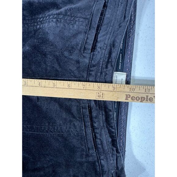 Anthropologie Velvet Ankle Pants The Essential Slim Size 0 (27x27) Black Skinny - Picture 11 of 11